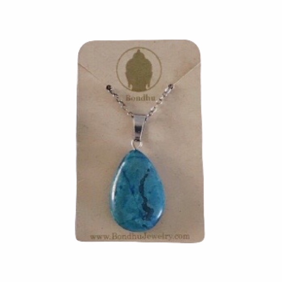 ✨HP✨ Blue Jasper Teardrop Sterling Silver Necklace - Picture 7 of 9